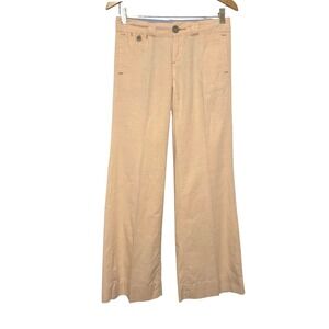 Pilcro and the Letterpress‎ Peach Wide Leg Trousers Pants Size 25 Low Rise EUC